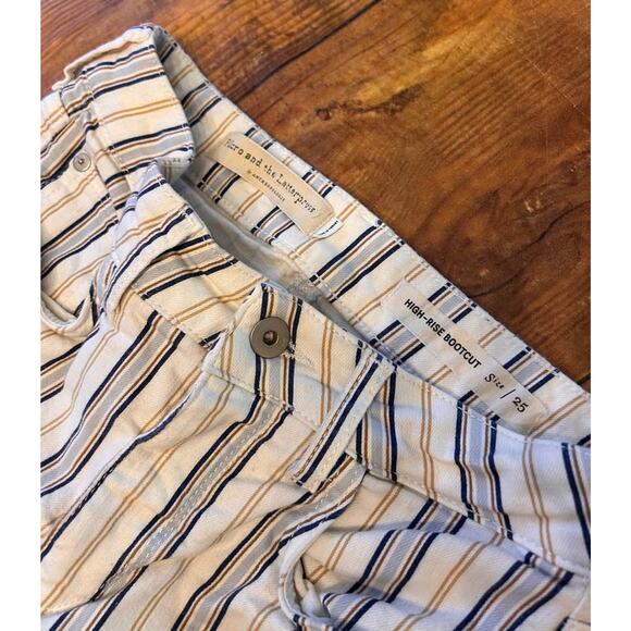 Pilcro & Letterpress Anthropologie High rise boot cut striped pants - Picture 5 of 7
